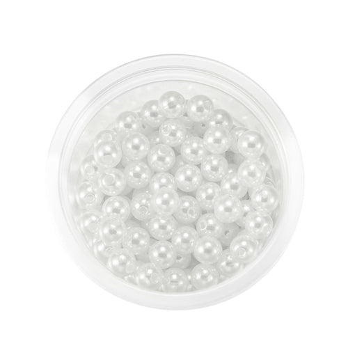 10-400pcs/lot 3-20mm Straight Holes Acrylic Imitation Pearl Beige