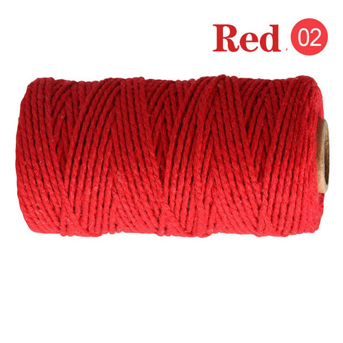 2mm 100m Macrame Cord Rope Cotton Twine Thread String Crafts Diy