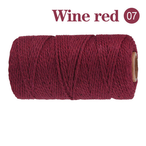 2mm 100m Macrame Cord Rope Cotton Twine Thread String Crafts Diy