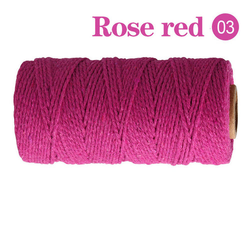 2mm 100m Macrame Cord Rope Cotton Twine Thread String Crafts Diy
