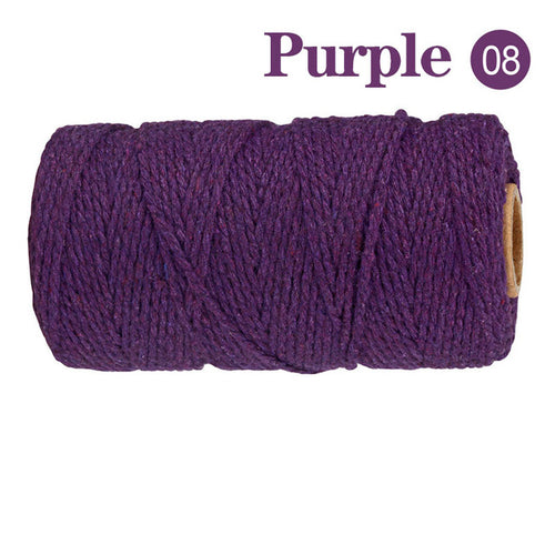 2mm 100m Macrame Cord Rope Cotton Twine Thread String Crafts Diy