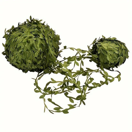 10Meter Silk Leaf-Shaped Handmake Artificial green Leaves For Wedding