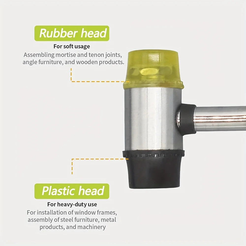 Double-Sided Rubber Mallet – Soft Plastic Hammer for Jewelry, Leather