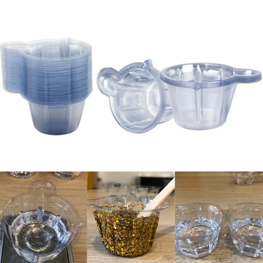 50-150Pcs 40ML Plastic Disposable Cups Dispenser Silicone Resin Mold
