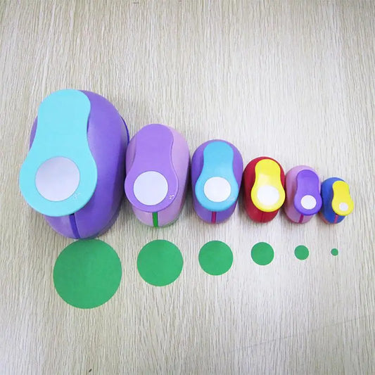 1PCS(5cm,3.8cm,2.5cm) Round shape craft punch set children manual DIY