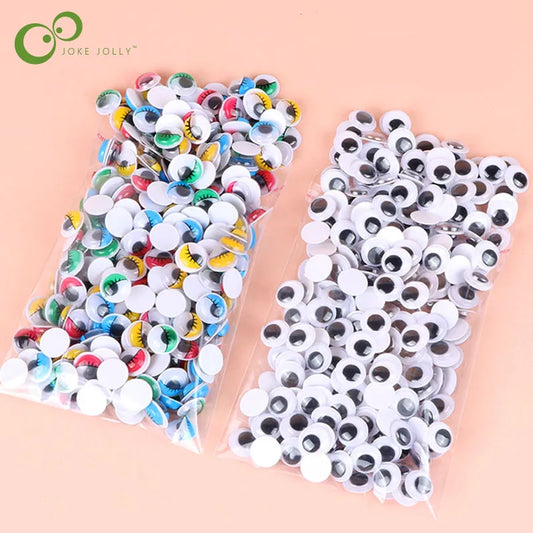 100pcs/200pcs Self-adhesive Googly Wiggle Eyes for DIY Scrapbooking
