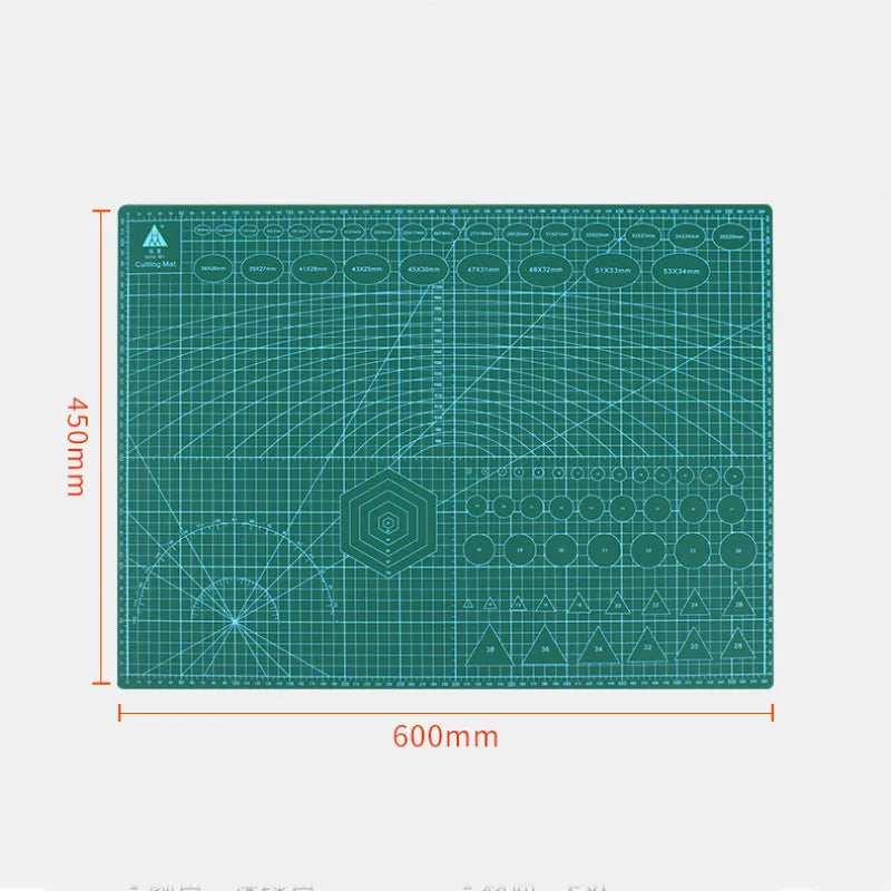 A2 Cutting Board Grid Line Self-healing Cutting Board Craft Card