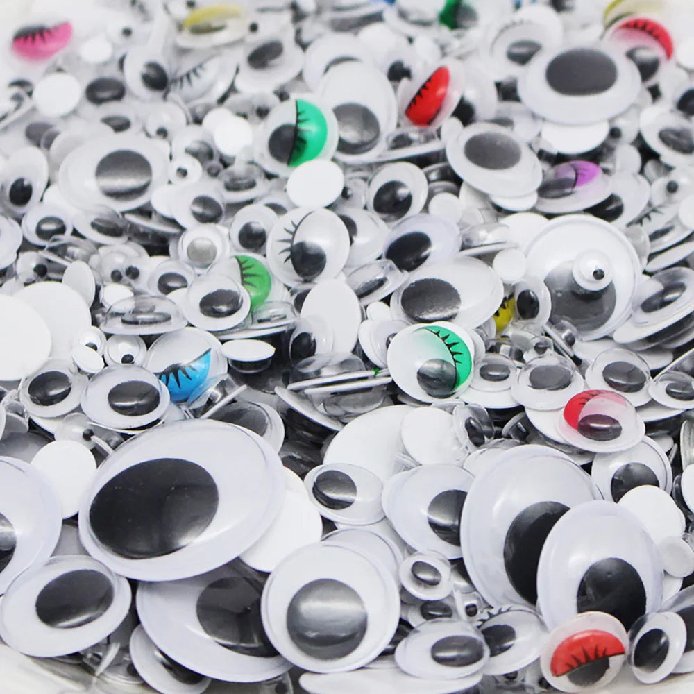 100pcs/200pcs Self-adhesive Googly Wiggle Eyes for DIY Scrapbooking