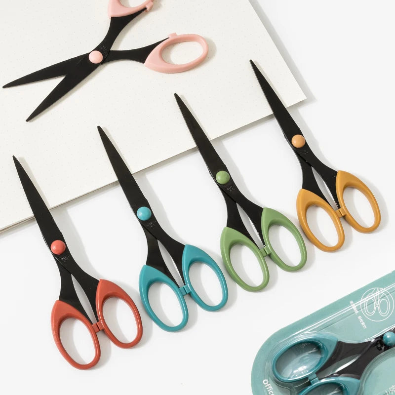 Morandi Color Scissor Stainless Steel Blade Safe Design Cutter for