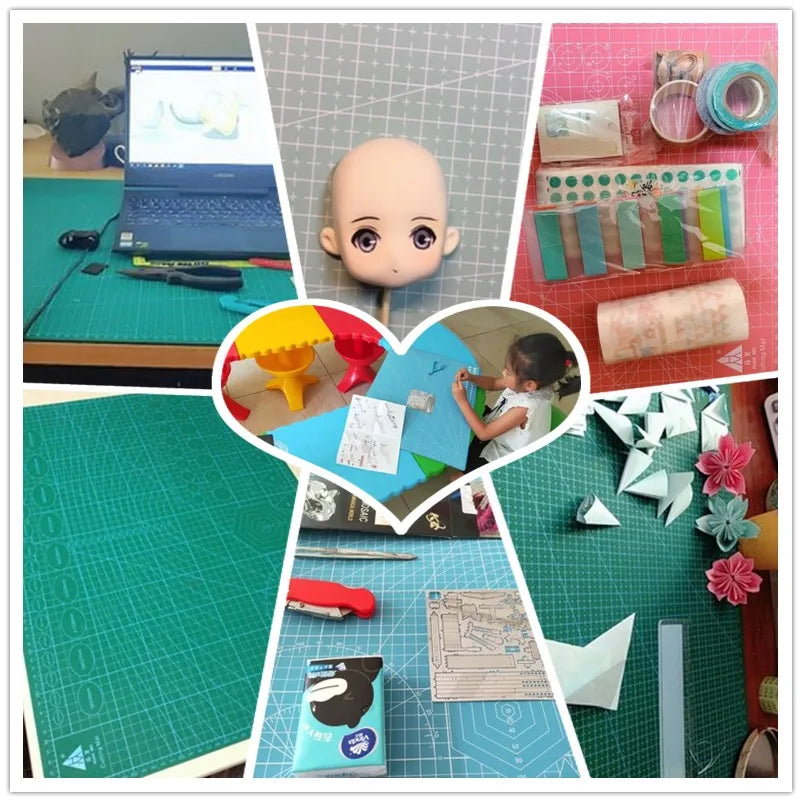 A2 Cutting Board Grid Line Self-healing Cutting Board Craft Card