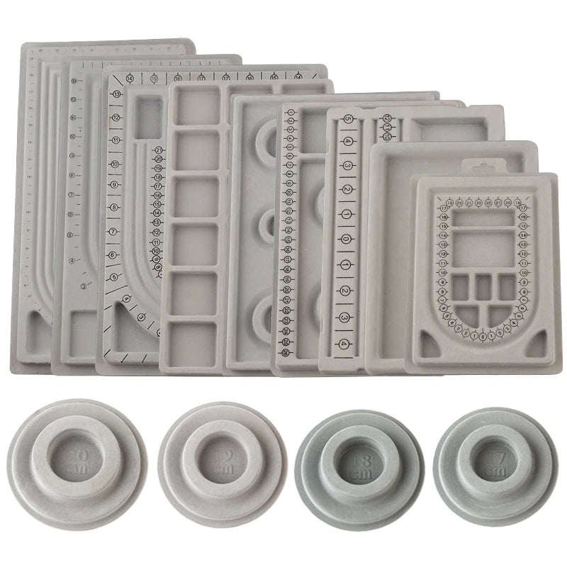 13 Styles Flockeda Bead Board For Bracelet Necklace Tray Beading