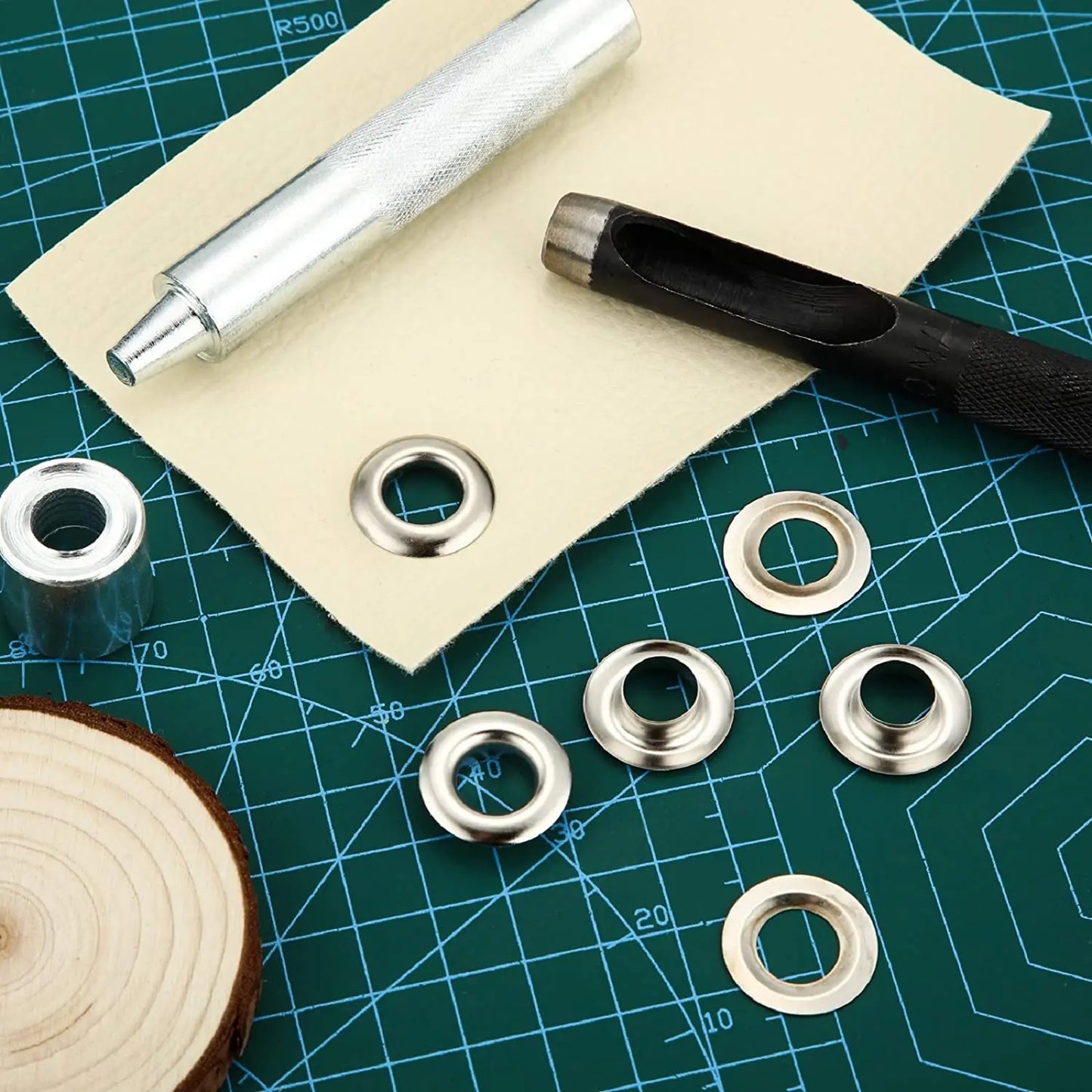Grommet Tool Kit 100 Sets Grommets Eyelets 6mm 10mm 12mm 14mm Inside