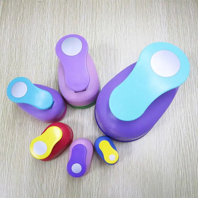 1PCS(5cm,3.8cm,2.5cm) Round shape craft punch set children manual DIY