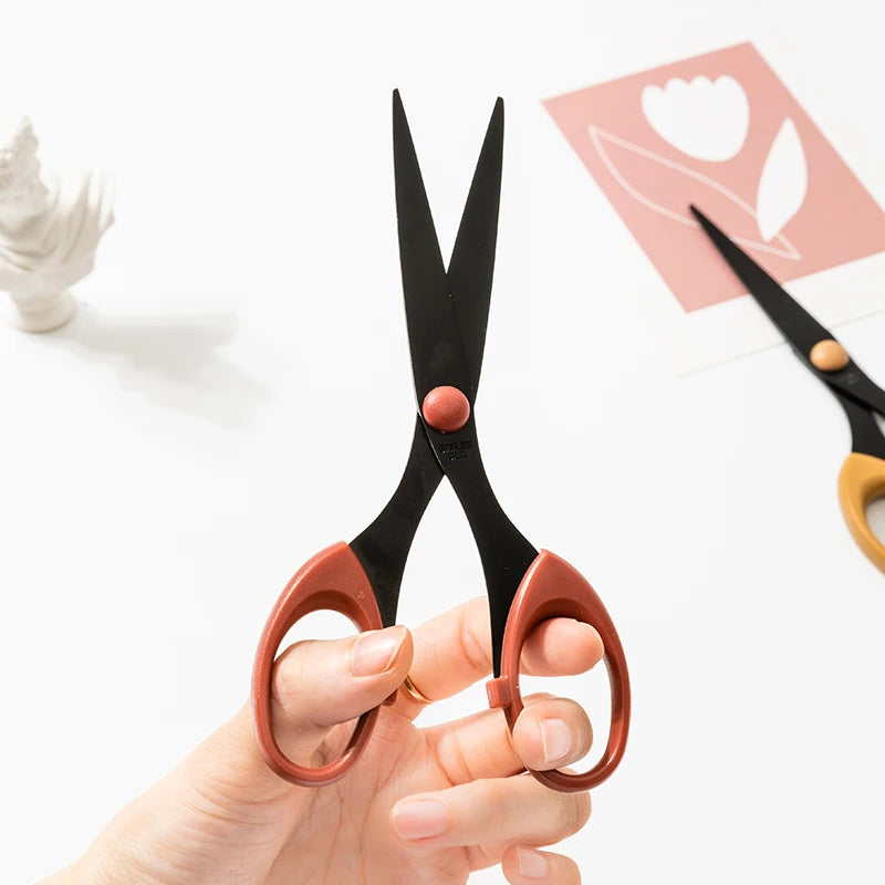Morandi Color Scissor Stainless Steel Blade Safe Design Cutter for
