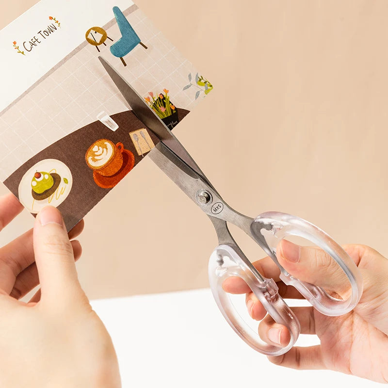 Morandi Color Scissor Stainless Steel Blade Safe Design Cutter for