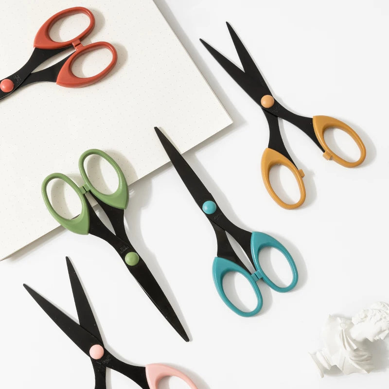 Morandi Color Scissor Stainless Steel Blade Safe Design Cutter for