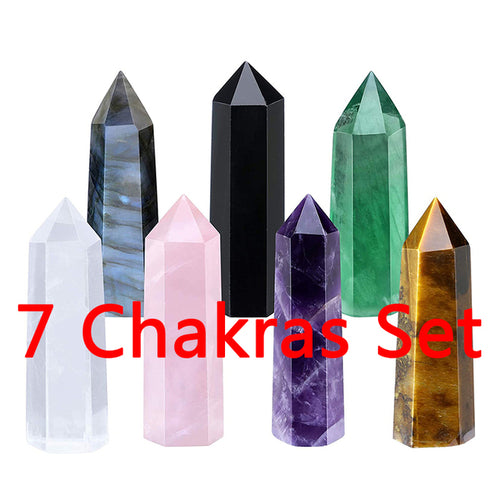 Natural Crystal Stones And Minerals Point Energy Column Obelisk Hand