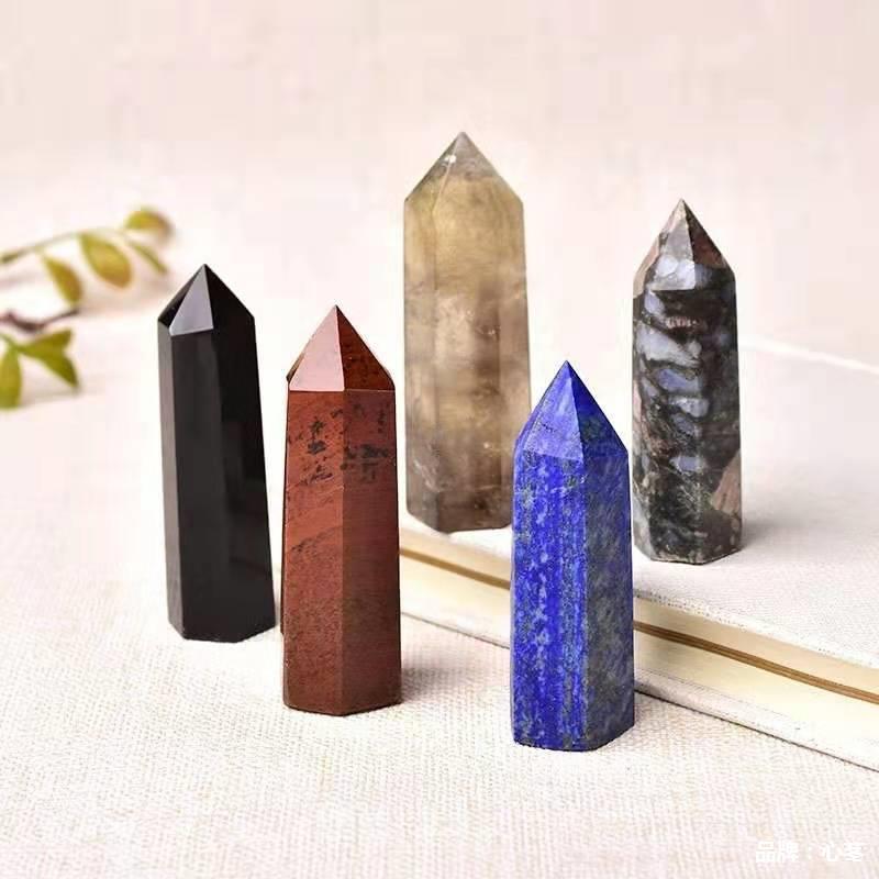 Natural Crystal Stones And Minerals Point Energy Column Obelisk Hand