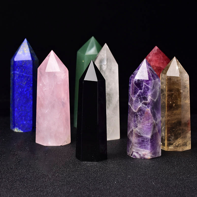 Natural Crystal Stones And Minerals Point Energy Column Obelisk Hand