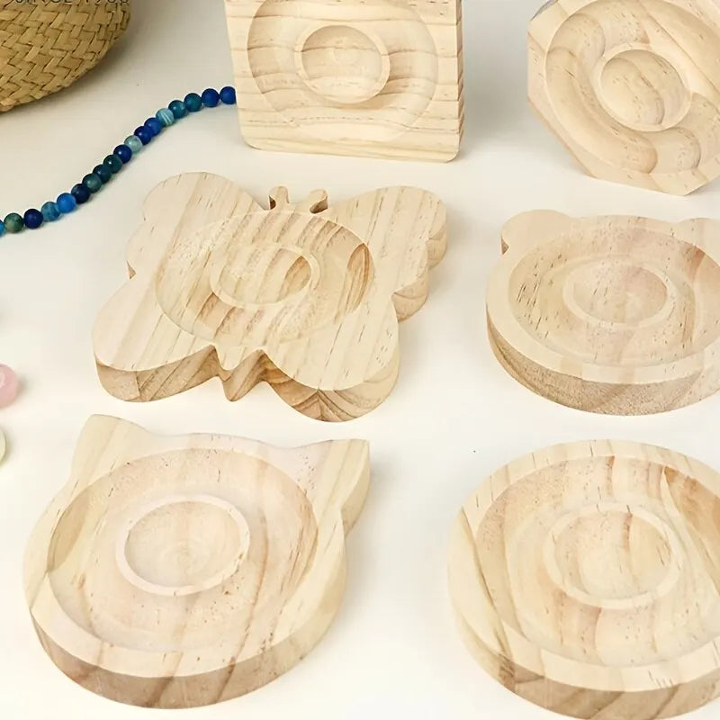 1pc DIY Wooden Beading Design Board Suitable For Jewelry Making