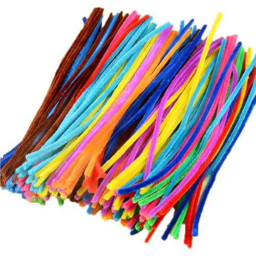 100pcs 30cm Chenille Stems Stick Cleaners Kids Educational Toys
