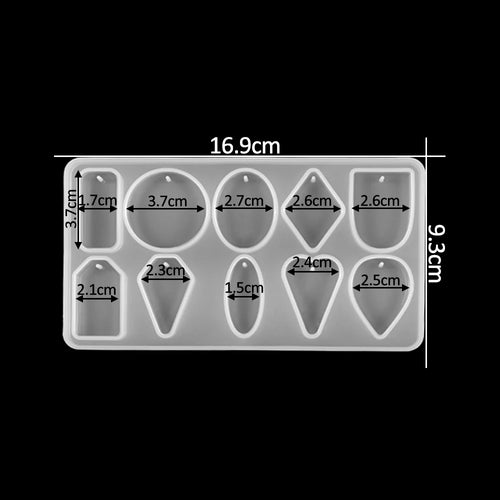 Earring Pendant Silicone Mold Epoxy Resin Jewelry Making Molds Heart