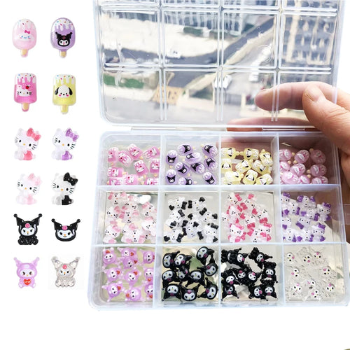 120PCS/70PCS Kawaii Sanrio Mini Nail Art Accessories Stickers