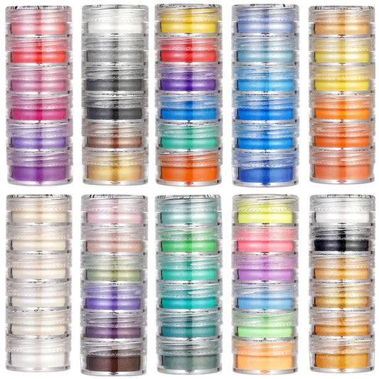 6Colors/Set Pearl Powder Pigment Resin Mold Colorant Dye Pearlescent