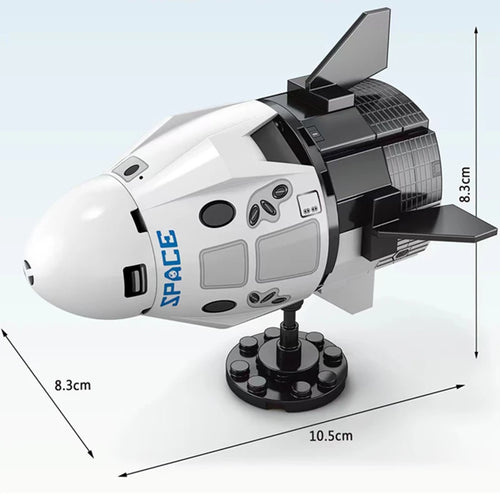 Moc Mini Aviation Manned Rocket Model Building Blocks Space Aerospace