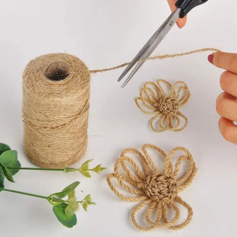 1pc 109 Yards Jute Rope, Jute Twine String, Hemp Cord For DIY Craft,