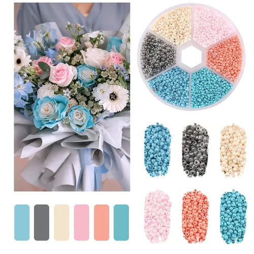2mm Glass Seed Beads Kit Bracelet Making Kit Small Beads Assortment