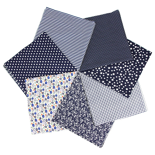 7PCS 25 x 25CM Squares Cotton Craft Fabric Cloths for DIY Bundle
