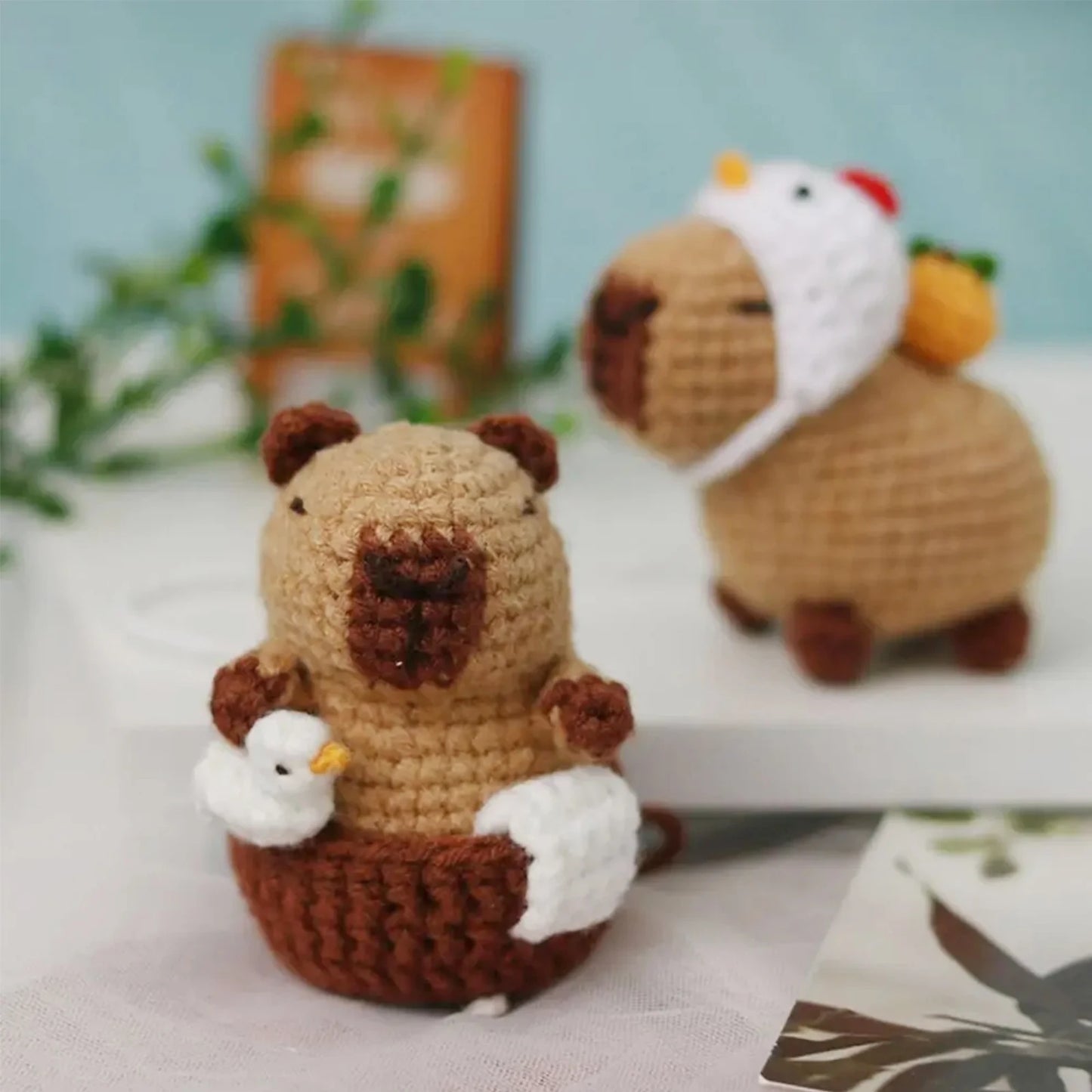 Capybara crochet Kit, Cute Animal Crochet Kit set, Christmas Gift,