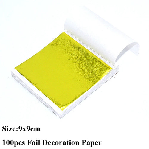100pcs Imitation Gold Sliver Copper Foil Paper DIY Resin Candle