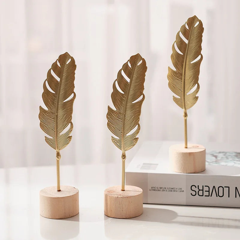 Nordic Style Iron Art Ginkgo Leaf Decoration Creative Home Living Room