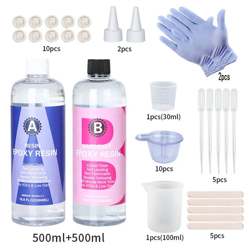 1:1 Crystal Clear Epoxy Resin Kit High Gloss & Bubbles Free Art Resin