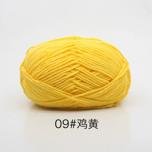 40-50g/Set 4ply Milk Cotton Knitting Yarn Needlework Dyed Lanas For