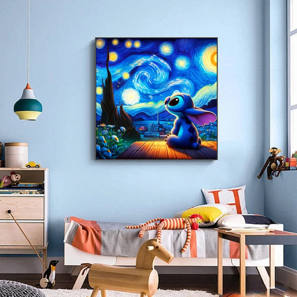 Disney Diamond Painting Cartoon Stitch Diamond Mosaic Landscape Craft