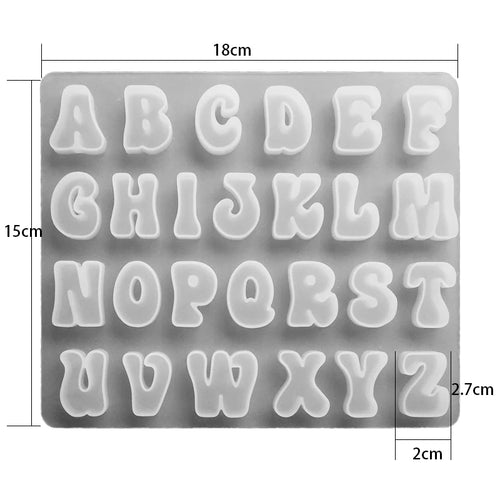 Alphabet Epoxy Resin Silicone Mold DIY Letter Number Pendant Resin