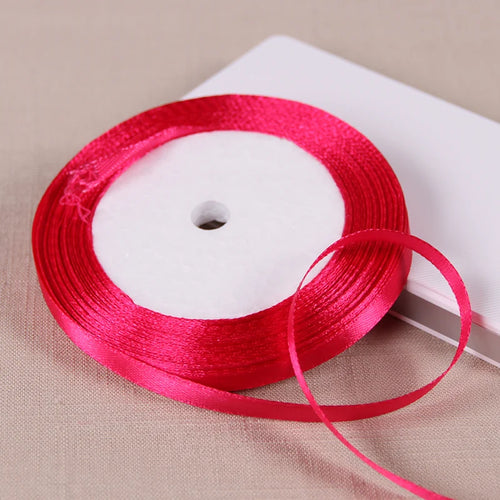 25yards/roll 6mm Satin Ribbon DIY Handmade Crafts Fabric Christmas