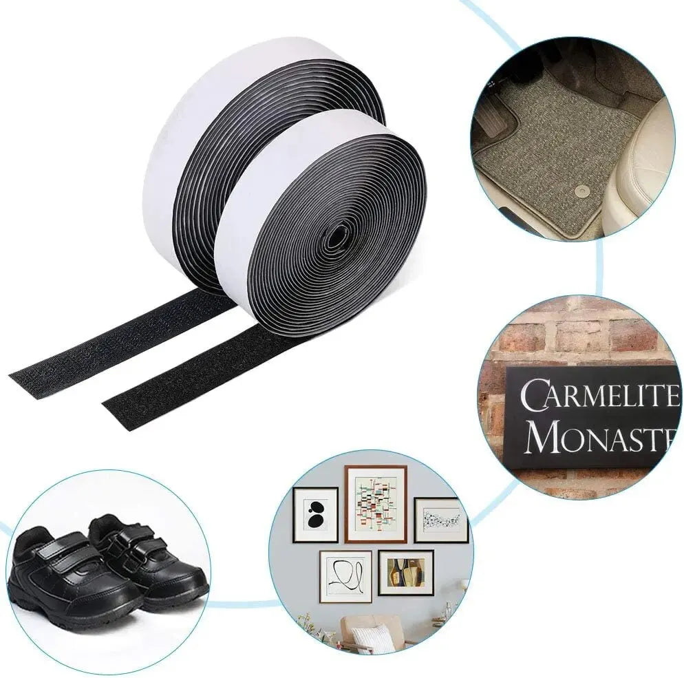 1/3/5M Strong Self-adhesive Fastener Tape Hook and Loop Magic Nylon