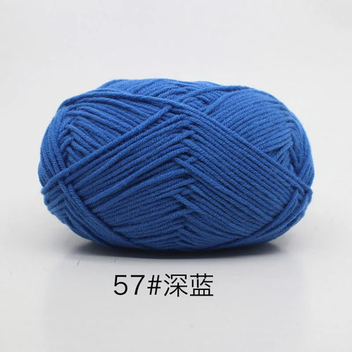 40-50g/Set 4ply Milk Cotton Knitting Yarn Needlework Dyed Lanas For