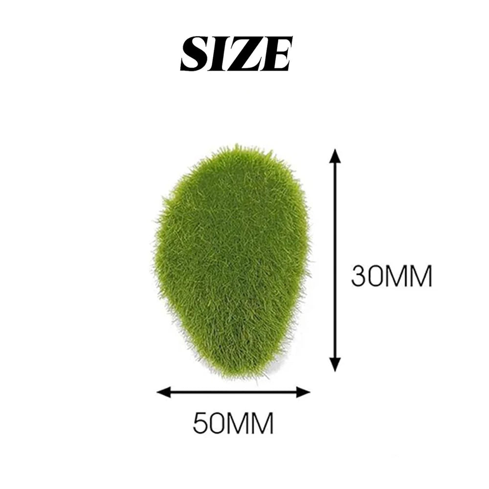 10Pcs Simulation Moss Stone Artificial Moss Rocks Ball Fake Green