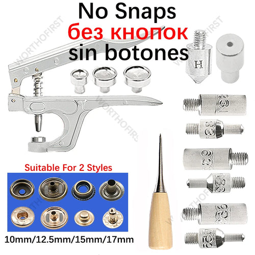 Metal Snap Fasteners Button Kits with Fastener Botones Installation