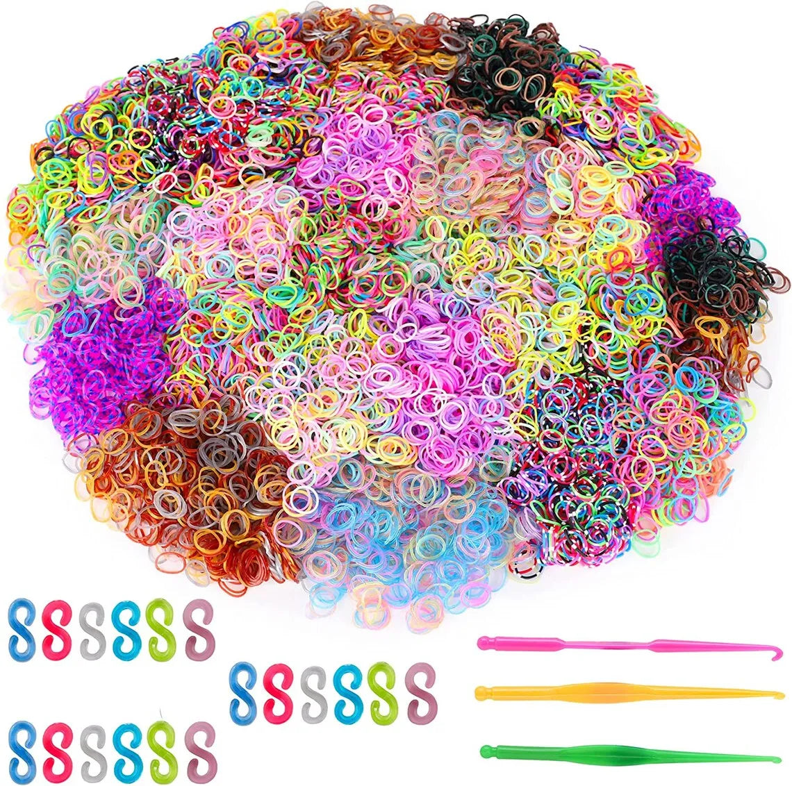 1Set Loom Rubber Bands Bracelet Making Refill Tool Set Kit for Kids