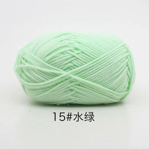 40-50g/Set 4ply Milk Cotton Knitting Yarn Needlework Dyed Lanas For