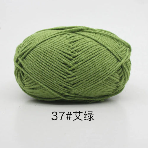 40-50g/Set 4ply Milk Cotton Knitting Yarn Needlework Dyed Lanas For