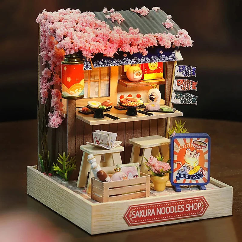 Mini Doll House DIY Small House Kit Handmade 3D Puzzle Assembly Model