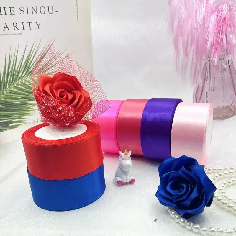 4M*22M Silk Satin Ribbons for Crafts Bow Handmade Gift Wrap Decorative