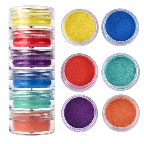 6 Colors/Set Mica Powder for Epoxy Resin Pearlescent Epoxy Resin Dye